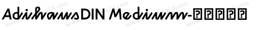 AdihausDIN Medium字体转换